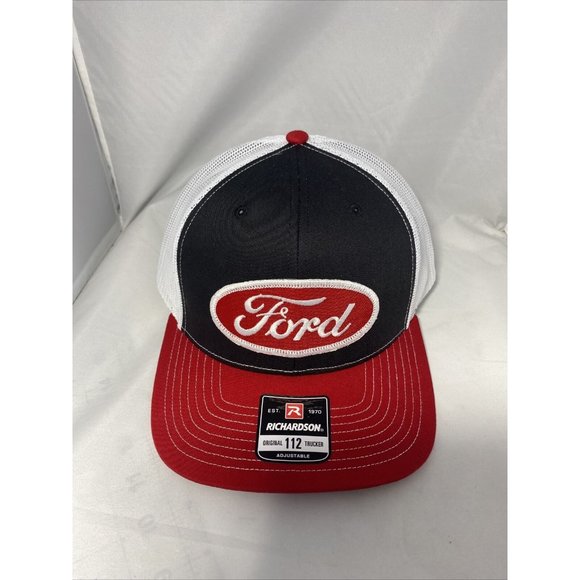 Ford Hat, Ford Vintage Trucker Hat, Ford Logo Patch on Mid-Crown Richard… - Picture 4 of 5